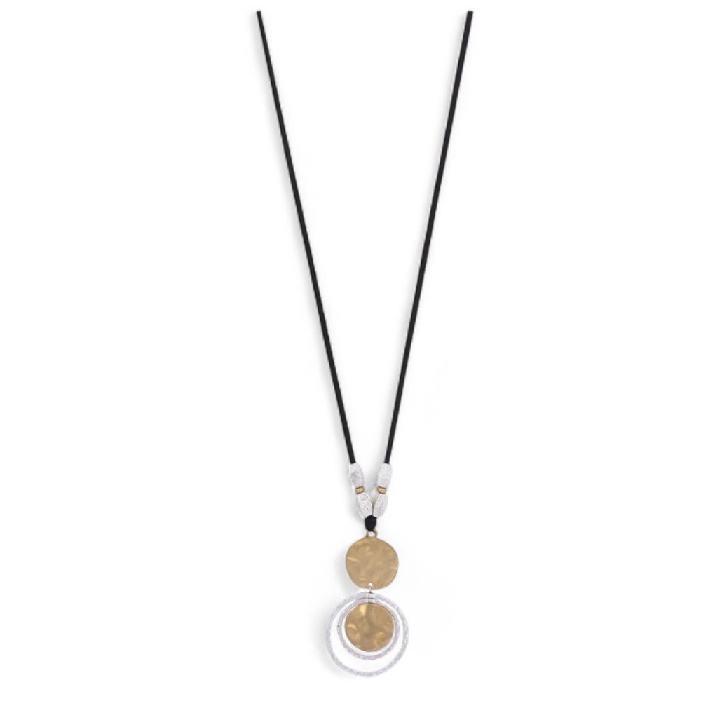 Dauplaise Jewelry Long Cord with Linked Pendant Necklace.